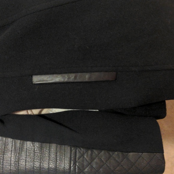 Andrew Marc Black Virgin Wool Cashmere Blend Leather Effect 10 - Picture 9 of 13